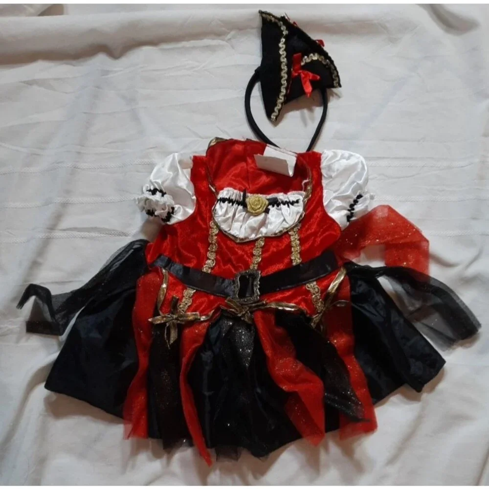 Baby Girls Pirate Costume 6 to 12 Months Dress & Headband